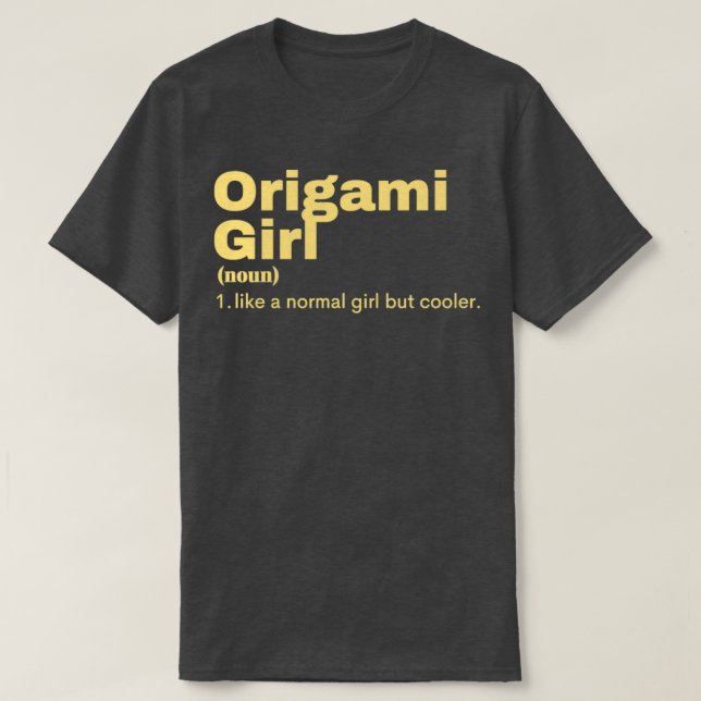 Origami Girl Origami 1 T Shirt (Design framsida)