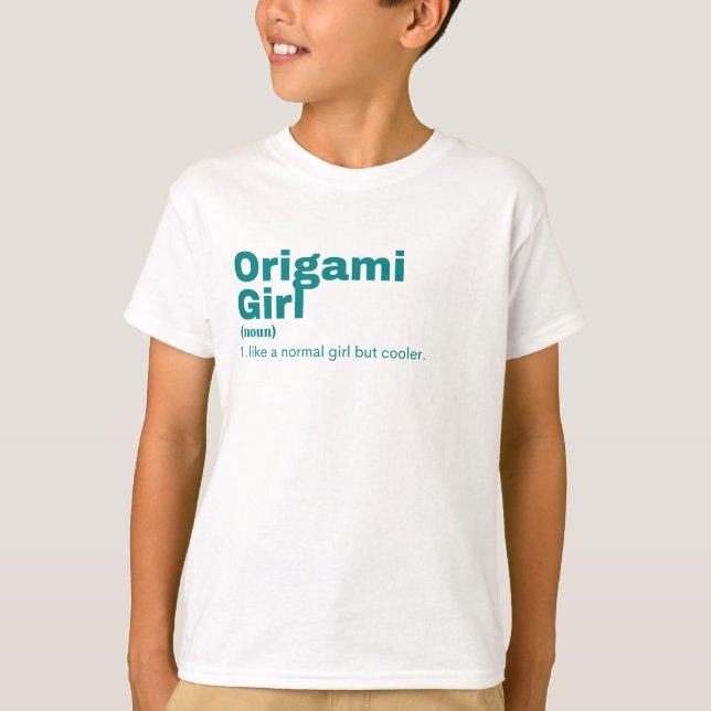 Origami Girl - Origami T Shirt (Framsida)