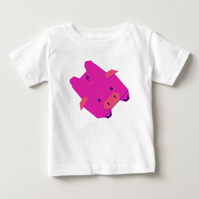Origami gris baby T-shirt (Framsida)