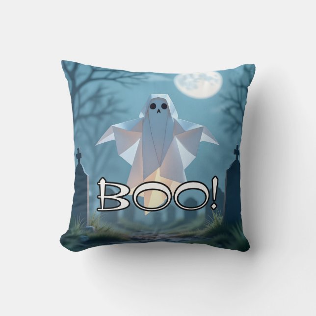 Origami Halloween skrämmande spöke dum Kudde (Framsida)