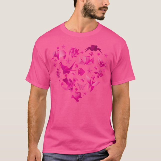Origami Heart T Shirt (Framsida)
