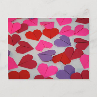 Origami Hearts Vykort