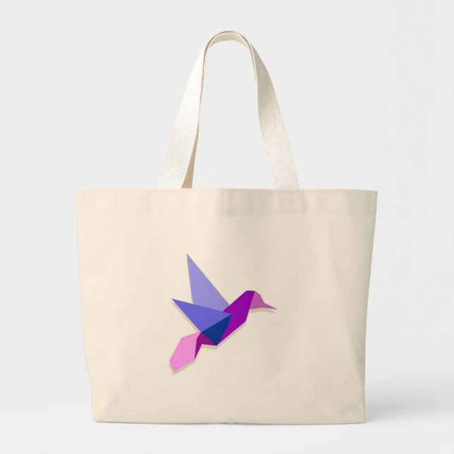 Origami hummingbird jumbo tygkasse (Framsidan)