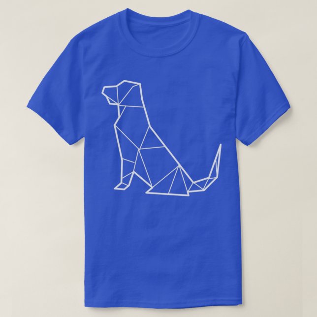 Origami Hund överordnad Hund Gift T Shirt (Design framsida)