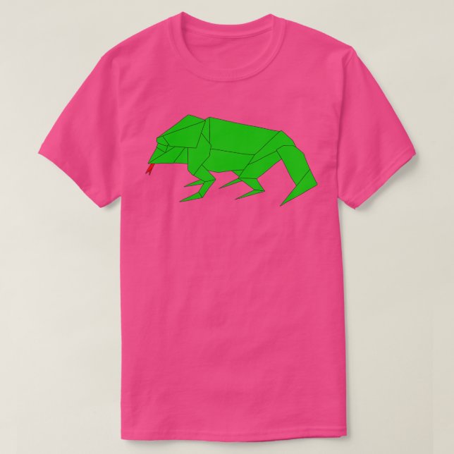 Origami Iguana T Shirt (Design framsida)