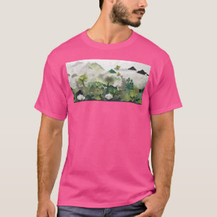 Origami Japansk konsthandling Skogsplantor Flöde T Shirt