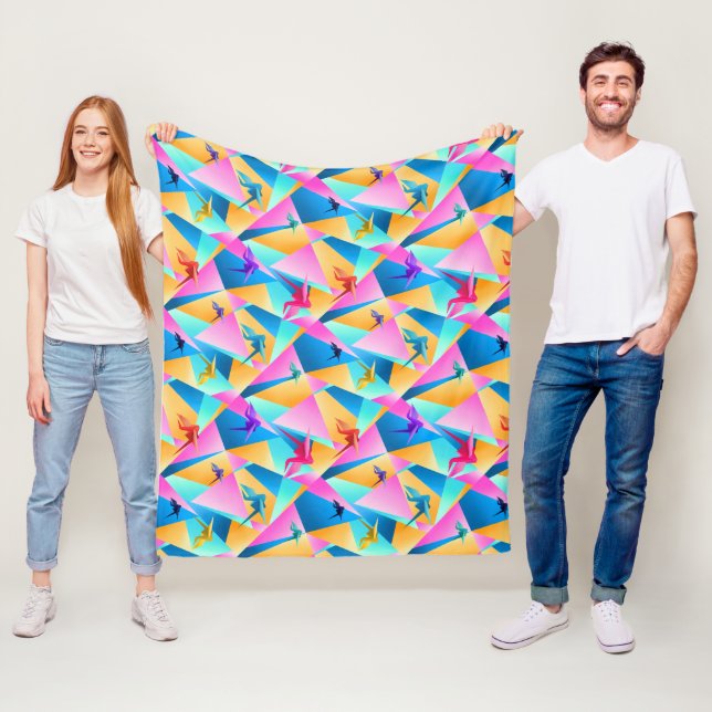 Origami Kaleidoscope Fleecefilt (På plats)