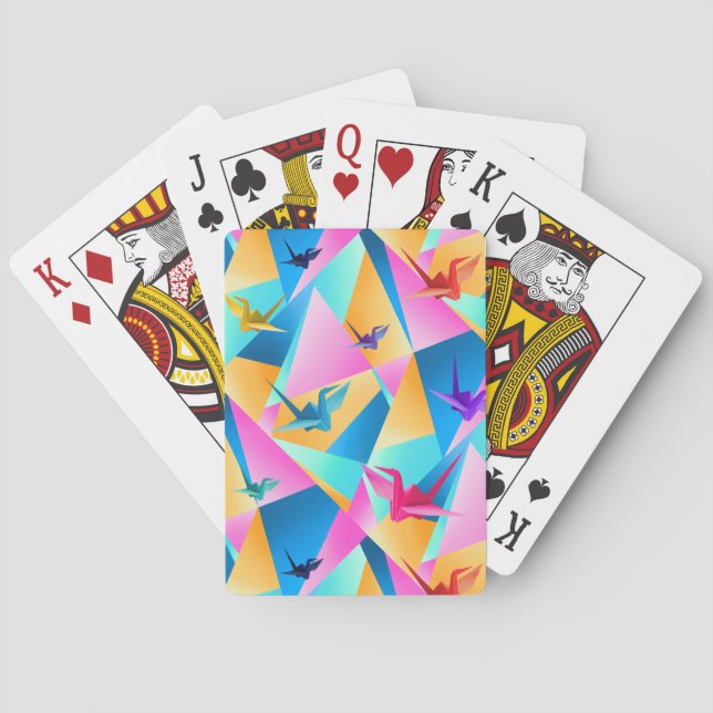 Origami Kalejdoskop Casinokort (Baksidan)