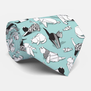 Origami kitten kompisar // geometrisk kattras slips