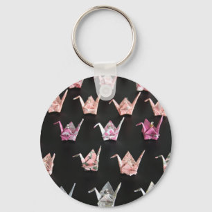 Origami kranprydnadar nyckelring