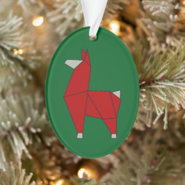 Origami Llama Akrylatornament