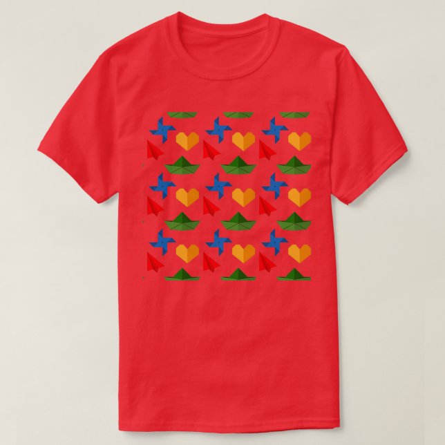 Origami mönster 4 t shirt (Design framsida)