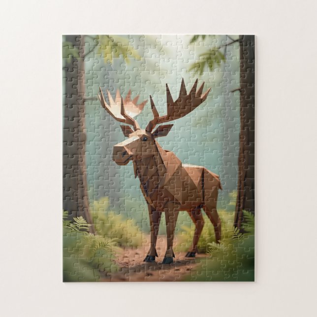 Origami Moose  Pussel (Vertikal)