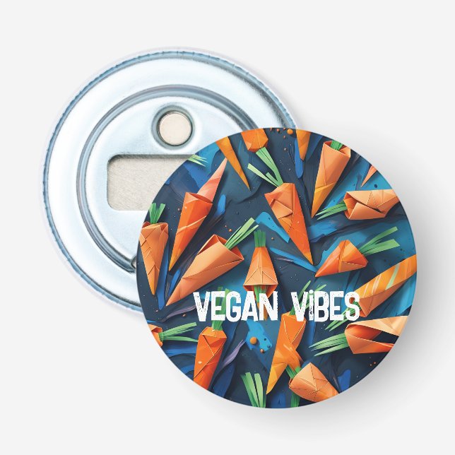 Origami Morot Mönster - Veganska Vibrationer Flasköppnare (Framsidan)