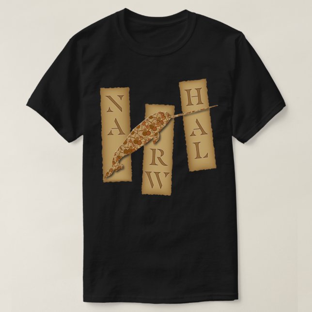 Origami Narwhal 3 T Shirt (Design framsida)