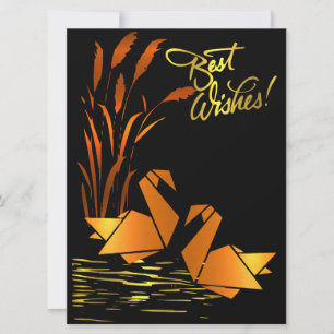 Origami Önskar Platt Kort