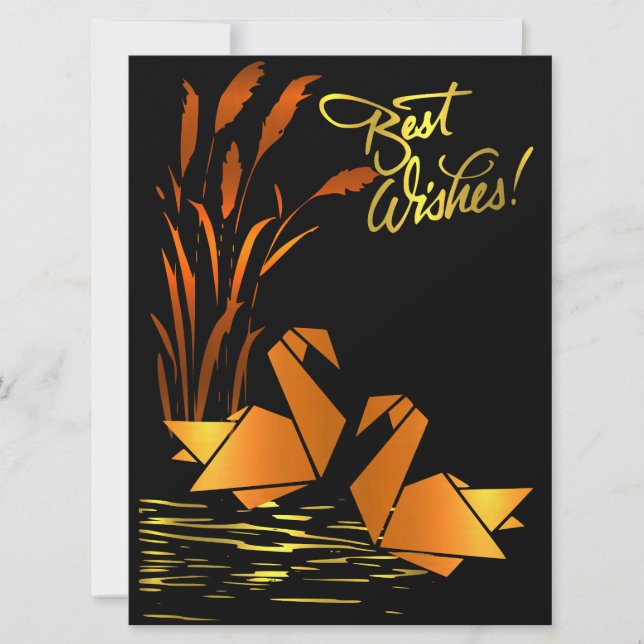 Origami Önskar Platt Kort (Framsida)