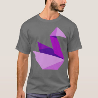 Origami Origami lila crane med Crypto Dedesign T Shirt