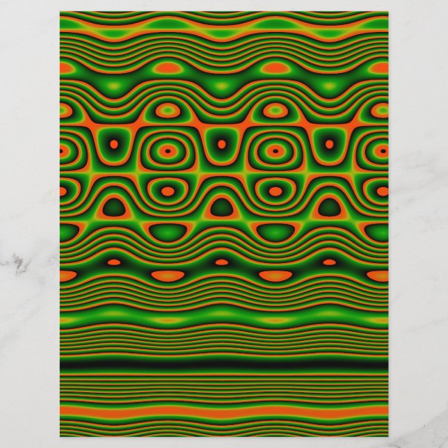 Origami-papper, Abstrakt digital tribal konst, Grö Reklamblad (Framsidan)