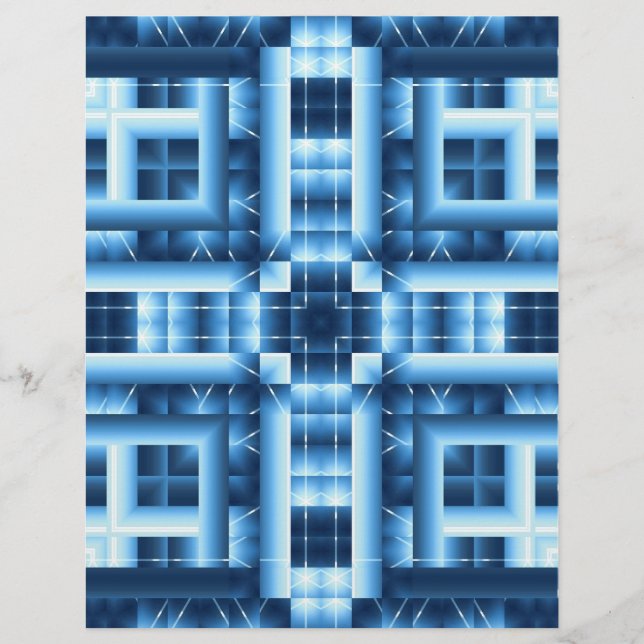 Origami Papper Blues Anpassade Hobby Art Reklamblad (Framsidan)