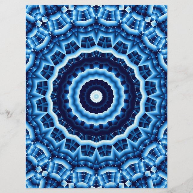 Origami Papper Blues Anpassade Hobby Art Reklamblad (Framsidan)