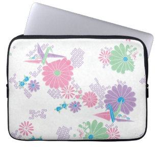 Origami Papper Cranes and Flowers Laptop Fodral