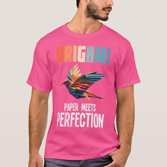Origami Papper Folding Art Älskare Origami T Shirt (Framsida)