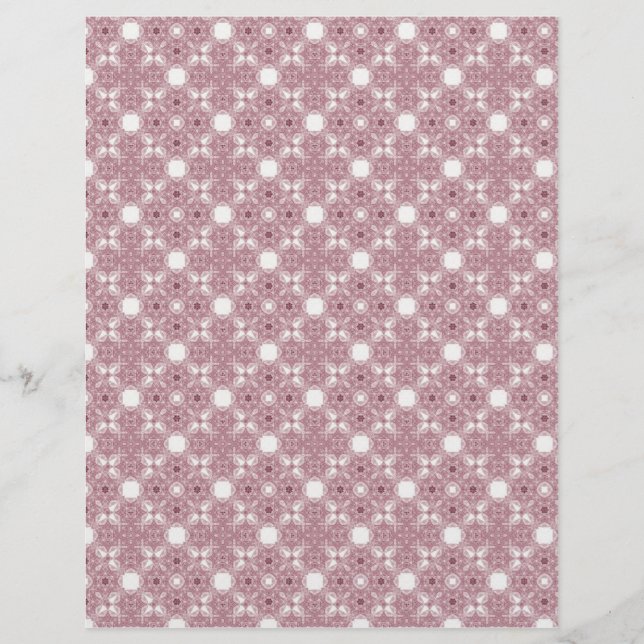 Origami Papper Mauve White Anpassade Hobby Art Reklamblad (Framsidan)