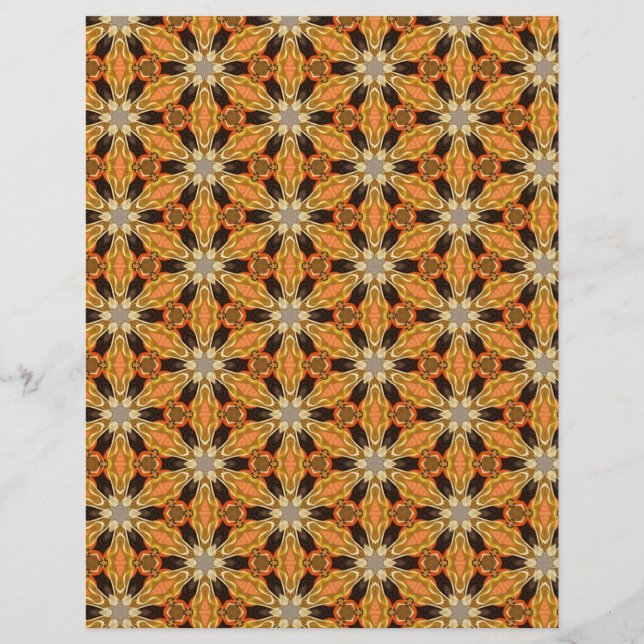 Origami Papper Orange Black Anpassade Hobby Art Reklamblad (Framsidan)