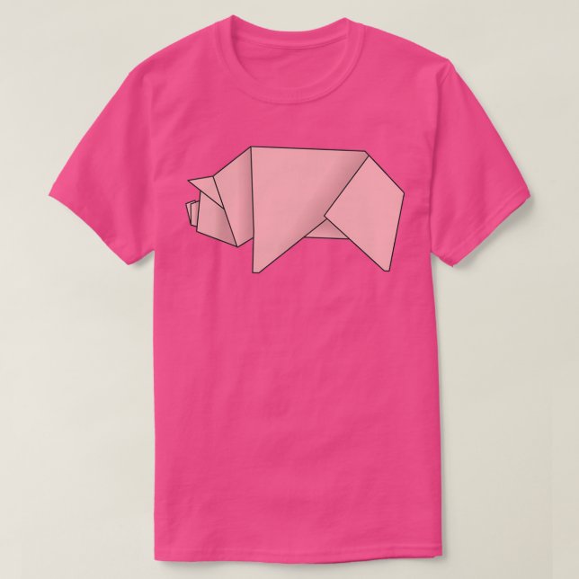 Origami Piggy T Shirt (Design framsida)