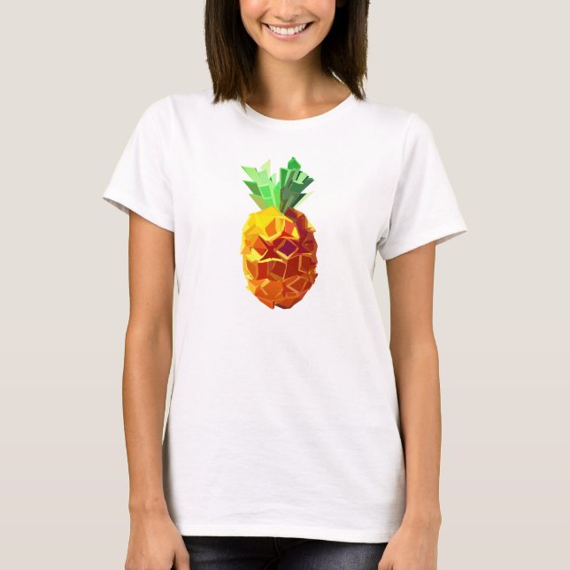 Origami Pineapple Flowy Circle Top T Shirt (Framsida)