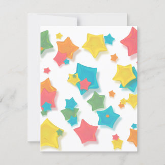 Origami Rainbow Stars Inbjudningar