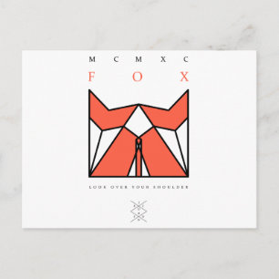 origami-räv vykort