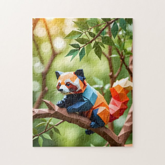 Origami Red Panda  Pussel (Vertikal)