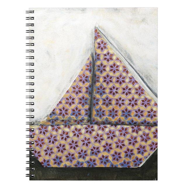 Origami Sailboat på Star Design Papper Anteckningsbok (Framsidan)