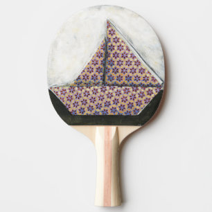 Origami Sailboat på Star Design Papper Pingisracket