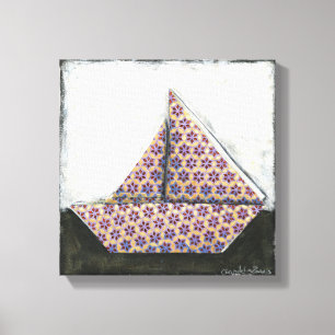 Origami Sailboat på Star Design Papprare Canvastryck
