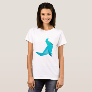 Origami-säl sommar-t-shirt t shirt