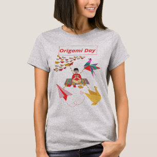 Origami-sida en dagskalender t shirt