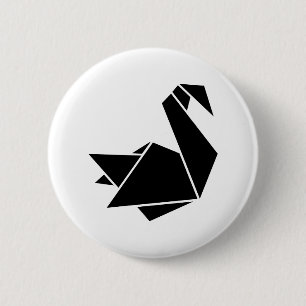 Origami svan knapp