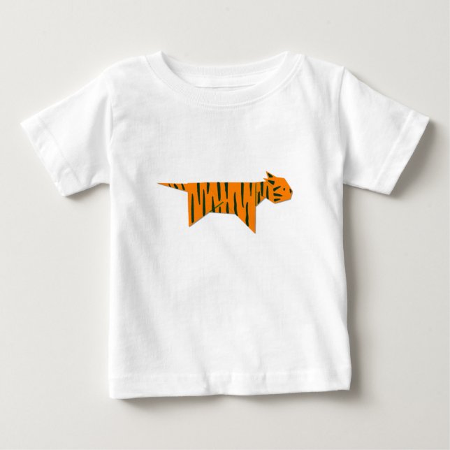 Origami Tiger baby T-shirt (Framsida)