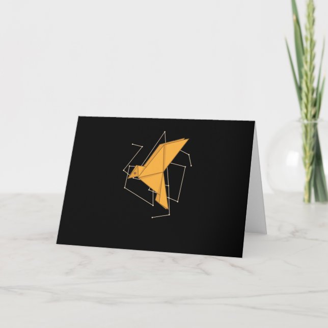 Origami Vogel als Papierform Kort (Framsida)