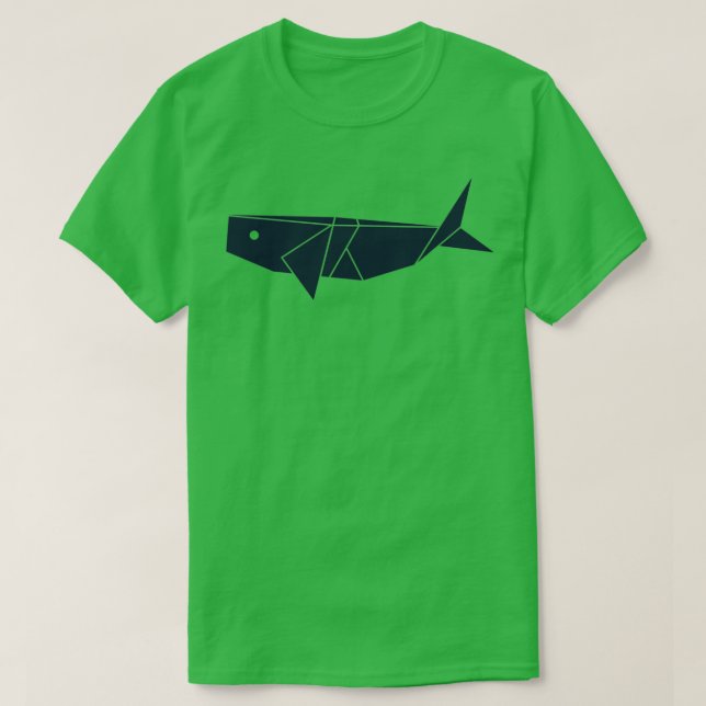 Origami Whale 3 T Shirt (Design framsida)