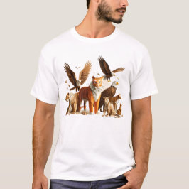 Origami Wildlife Art Art - Geometric Animal Design T Shirt