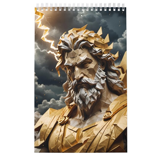 Origami Zeus grekiska Mythology Gud Kalender (Omslag)