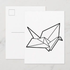 Origamifågel Vykort