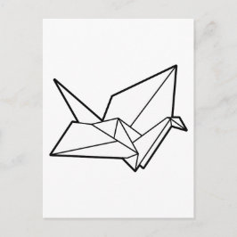 Origamifågel Vykort