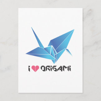 origamifågel vykort