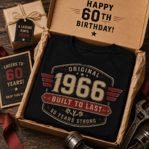 Original 1966 Byggd För Att Vara Beständig Vintage T Shirt
