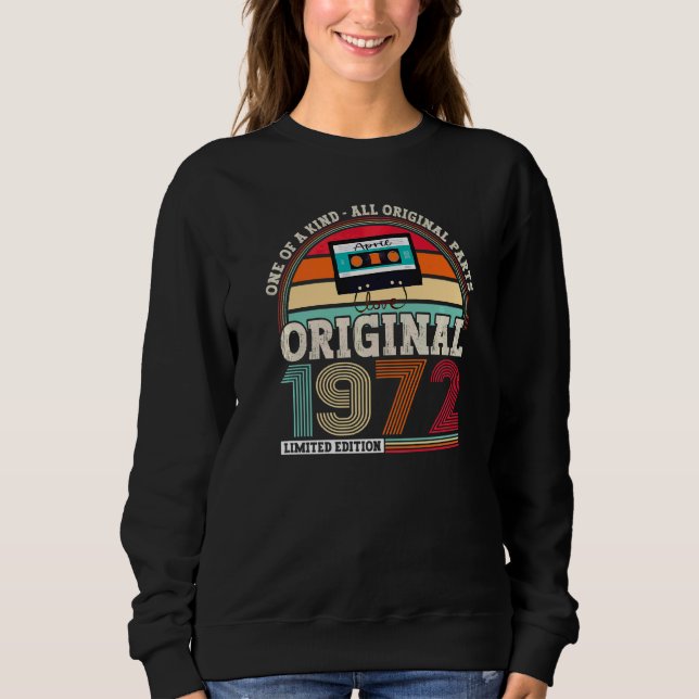 Original 1972 50 Birthday För manar och T Shirt (Framsida)